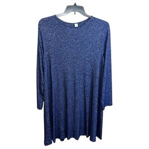 Old Navy Dress Women’s Size XL Heather Blue Long Sleeve A-Line
